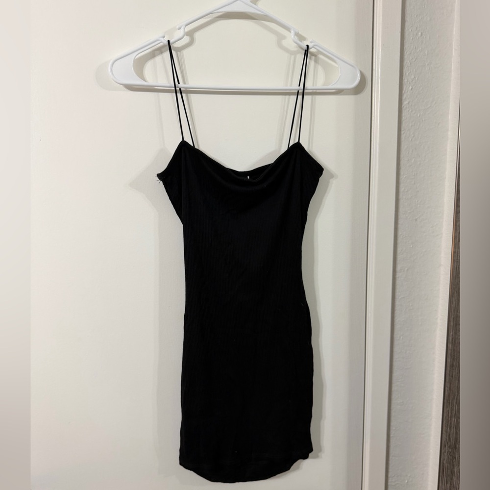Windsor Black Ribbed Mini Bodycon Dress